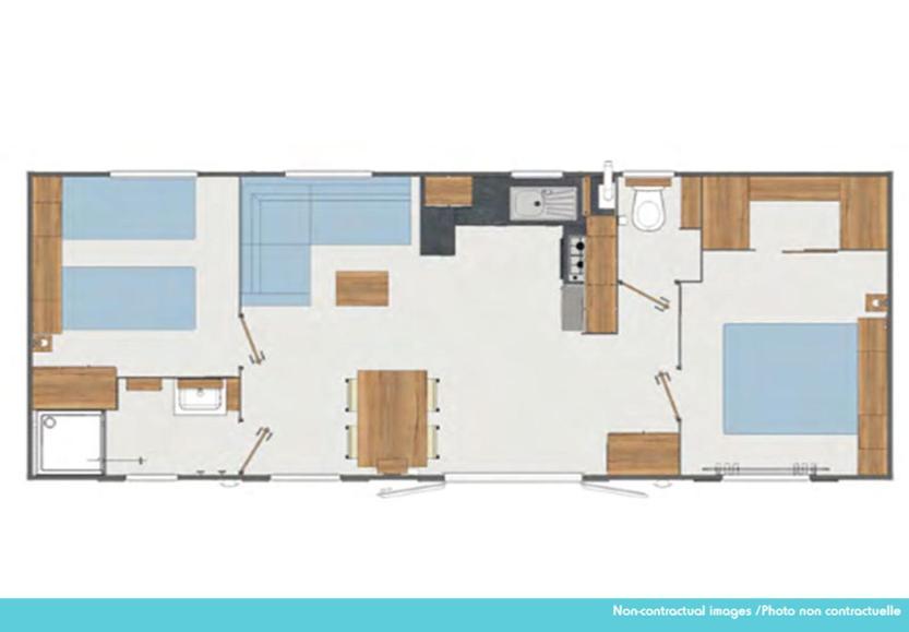 Two-Bedroom Mobile Home "Bien Etre Signature" Air Conditionning